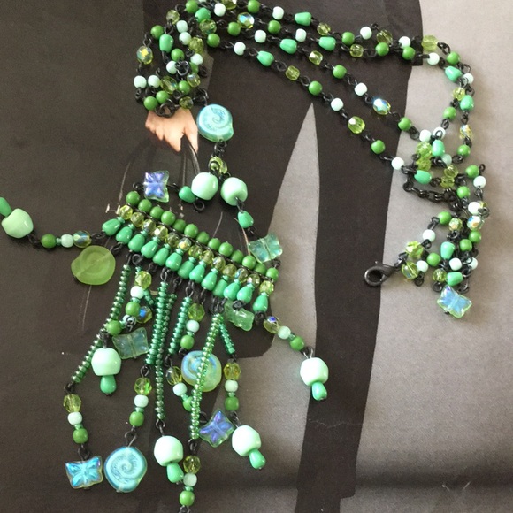 Beautiful vintage glass necklace hand made - Picture 4 of 4